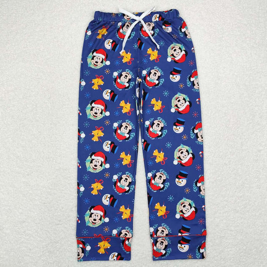 Adult christmas cartoon print milk silk pants