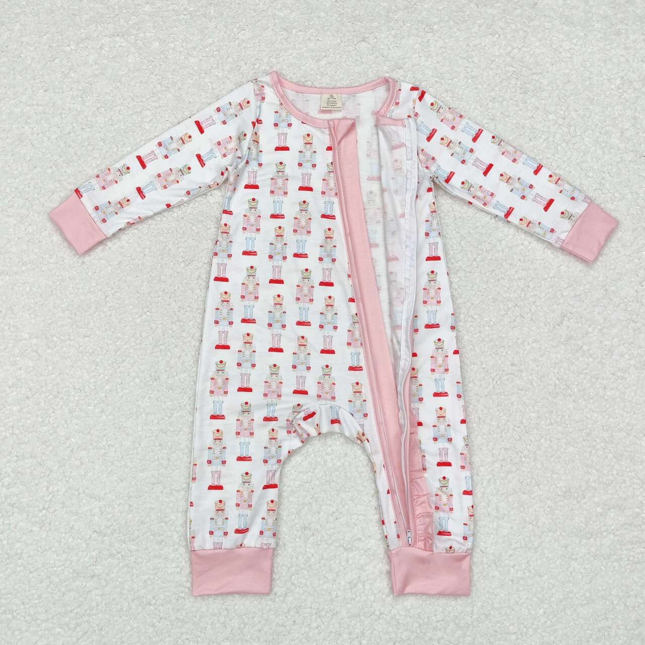 Christmas king ballet long sleeve zip bamboo romper