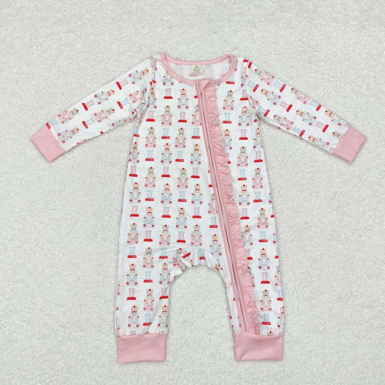 Christmas king ballet long sleeve zip bamboo romper