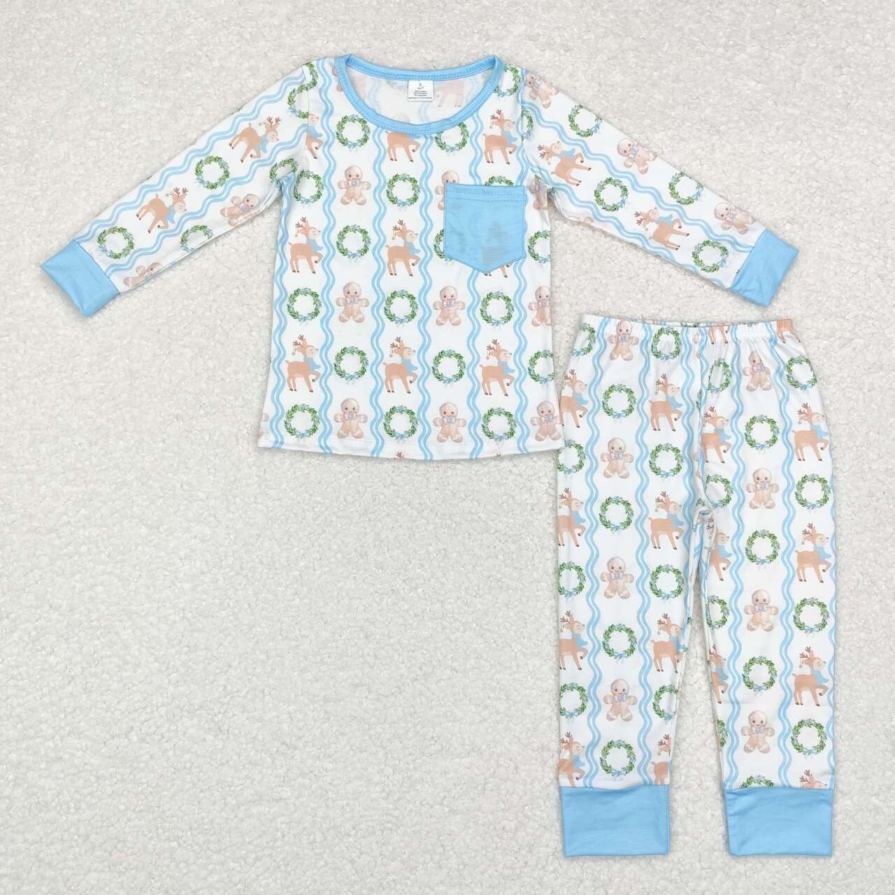 baby boy christmas gingerbread bamboo clothes