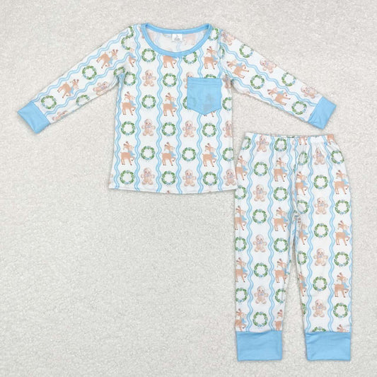 baby boy christmas gingerbread bamboo clothes