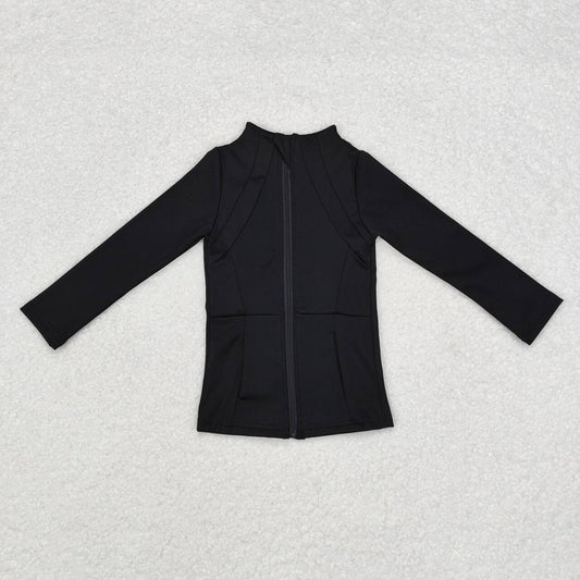 toddle baby girl black active wear athletic long sleeve sports jacket coat