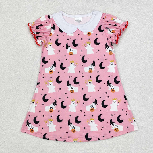 wholesale kids girls halloween ghost pink dress