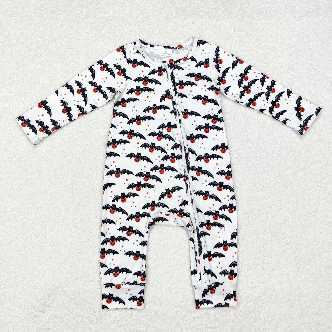 toddle baby boy halloween pumpkin bat romper