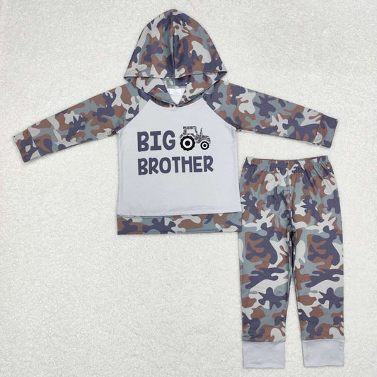 toddle baby boy big brother camo tractor hoodie clothes