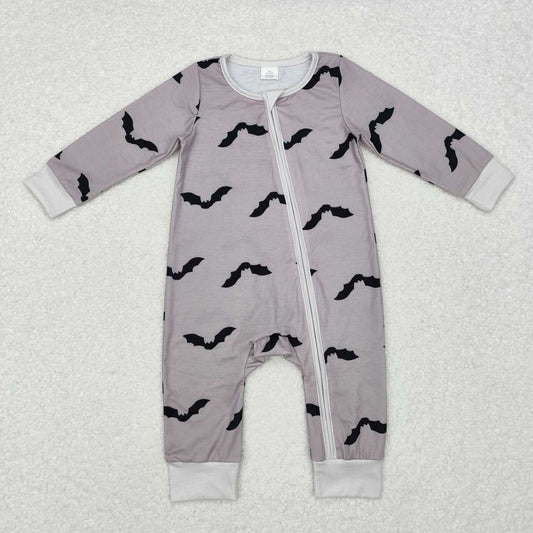 toddle baby kids bat long sleeve bamboo zip romper