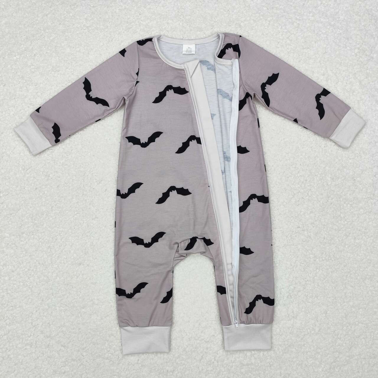 toddle baby kids bat long sleeve bamboo zip romper