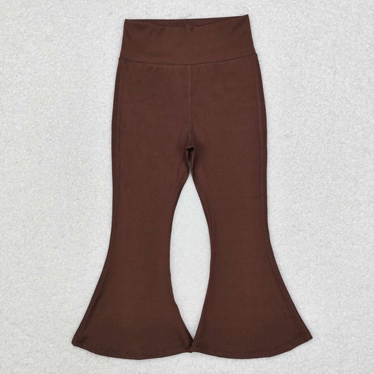 toddle baby girls brown sports yoga bell bottoms