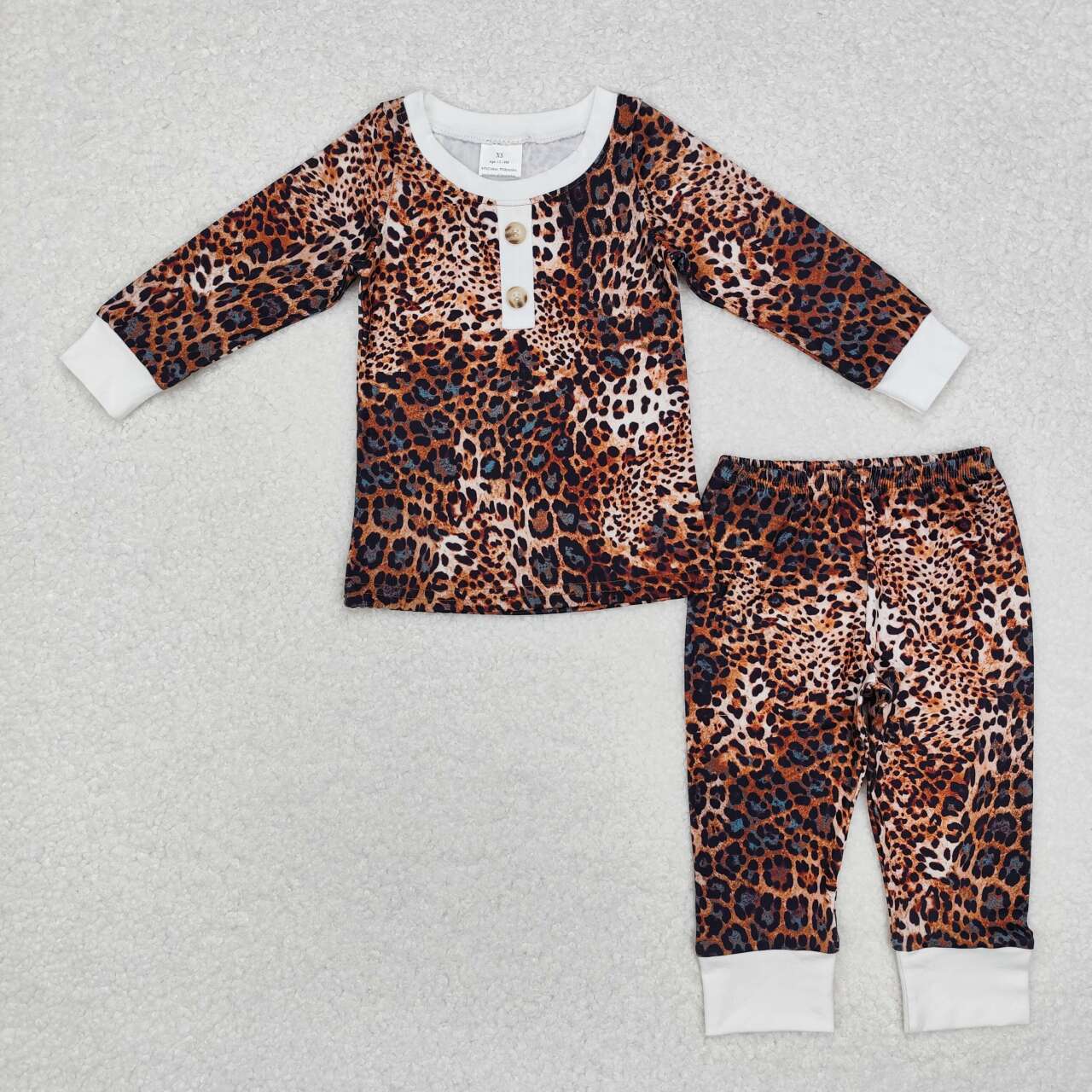 infant baby long sleeve leopard outfit