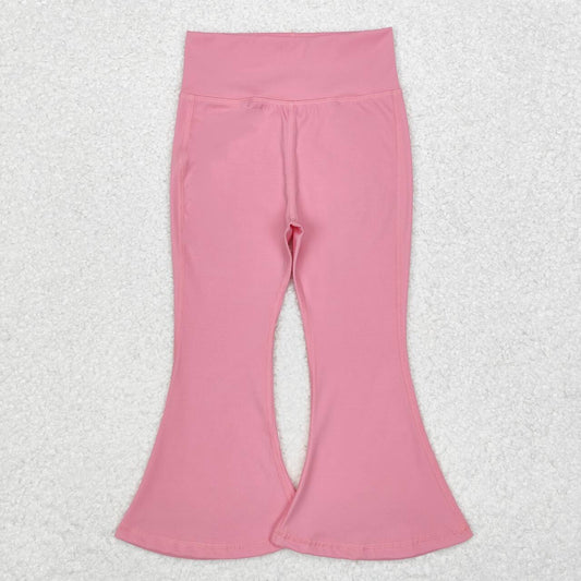 toddle baby girls pink sports yoga bell bottoms