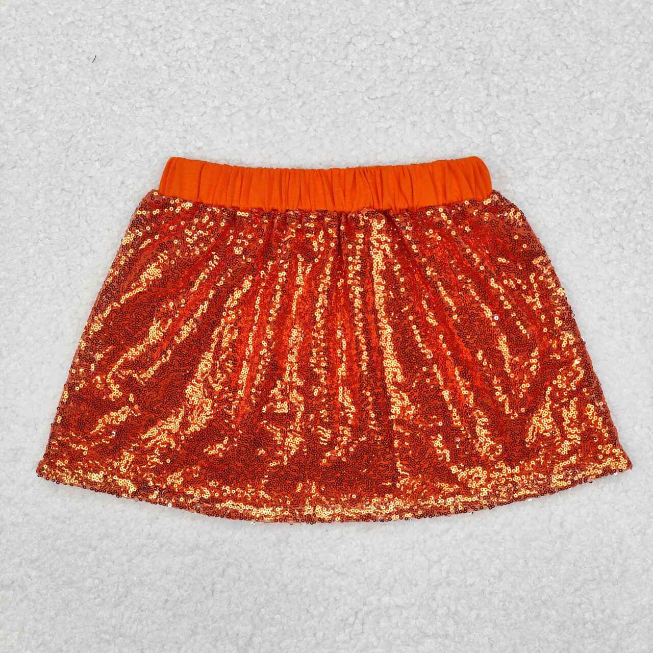 wholesale girls orange sequins skirt baby dress