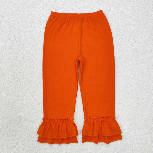 baby girls orange cotton leggings pants