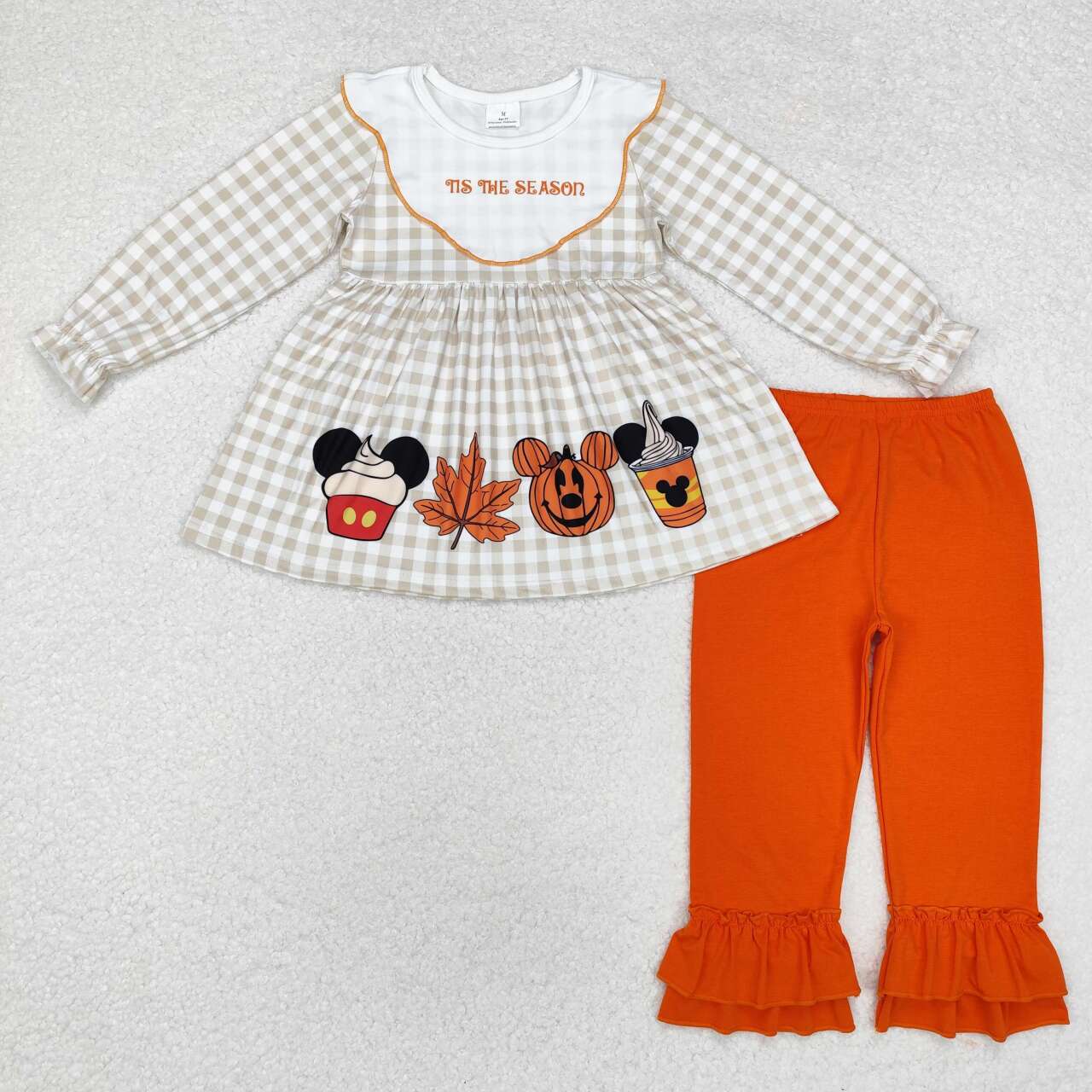 baby girl halloween pumpkin cartoon tunic top matching pants fall winter clothes