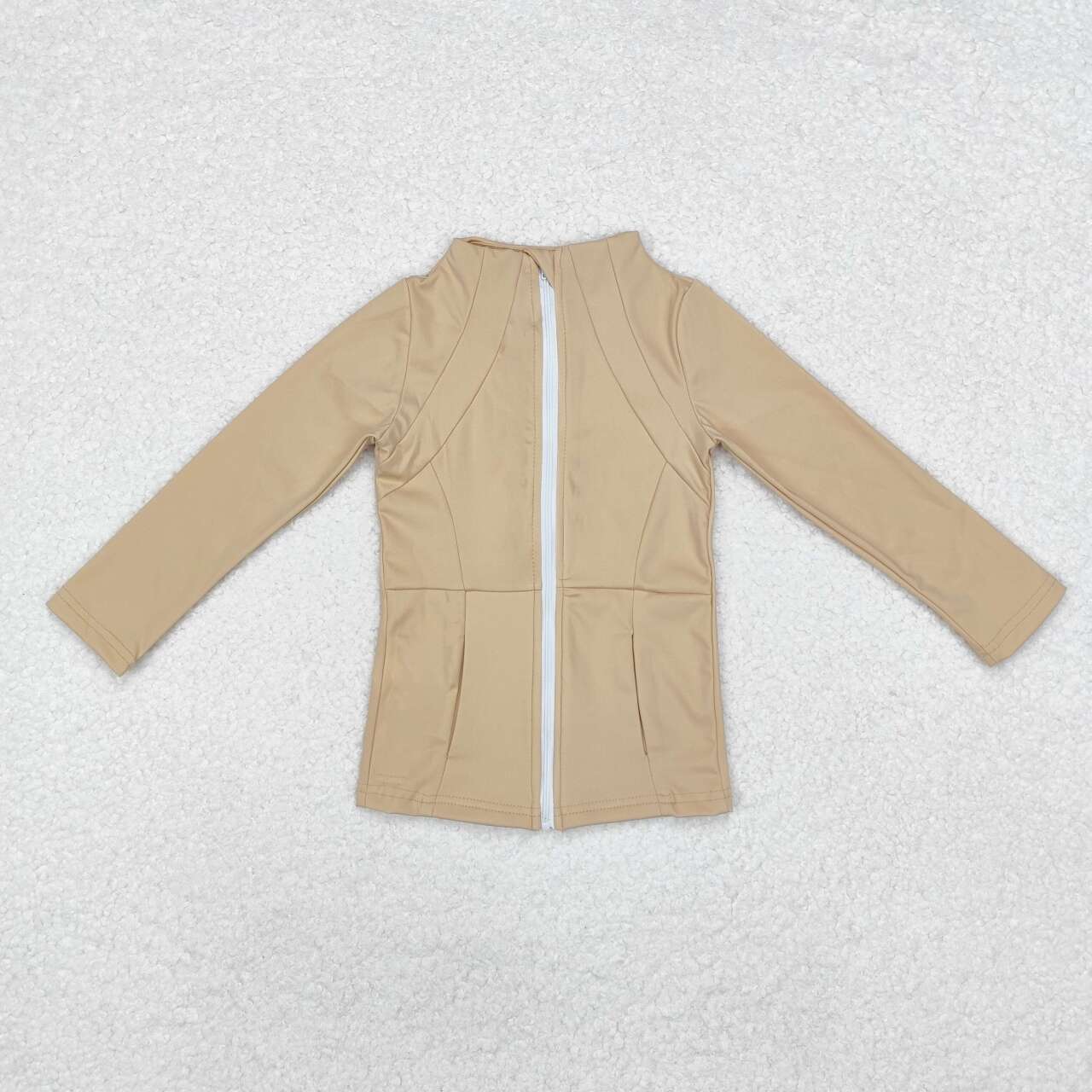 toddle baby girl khaki active wear athletic long sleeve sports jacket coat