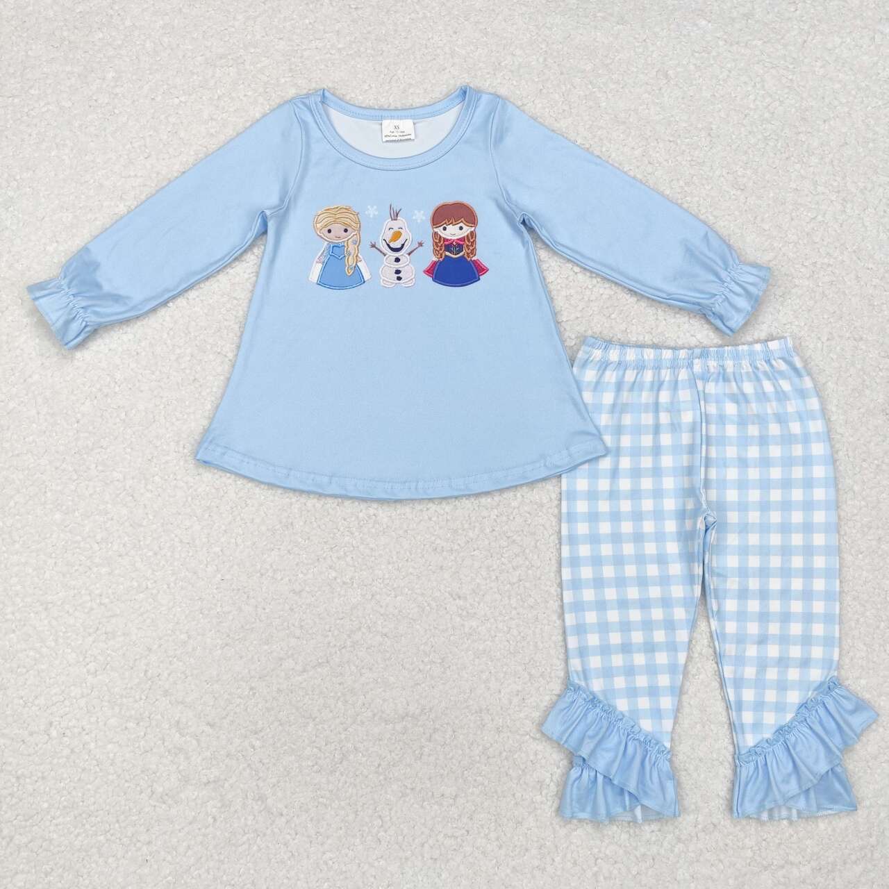 kids girls christmas princeess top matching pants clothes