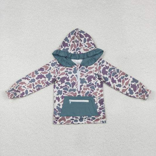 baby girl long sleeve camo hoodie pullover preorder