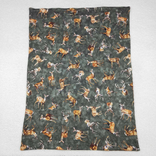 Toddle baby hunting season reindeer fleece blanket