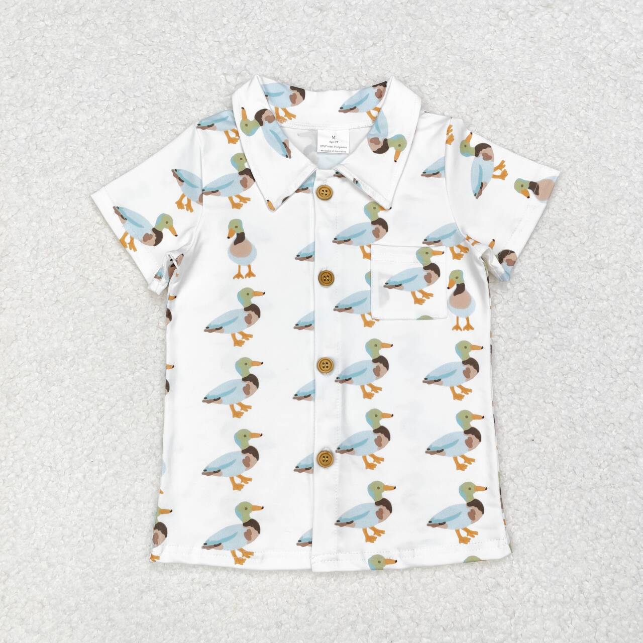 wholesale baby kids short sleeve mallard duck shirt