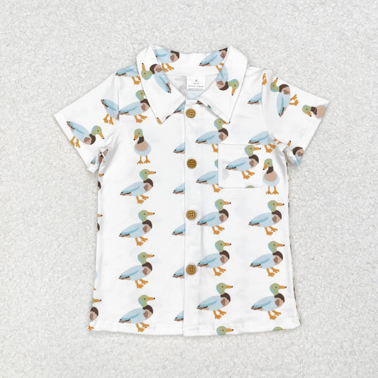 wholesale baby kids short sleeve mallard duck shirt