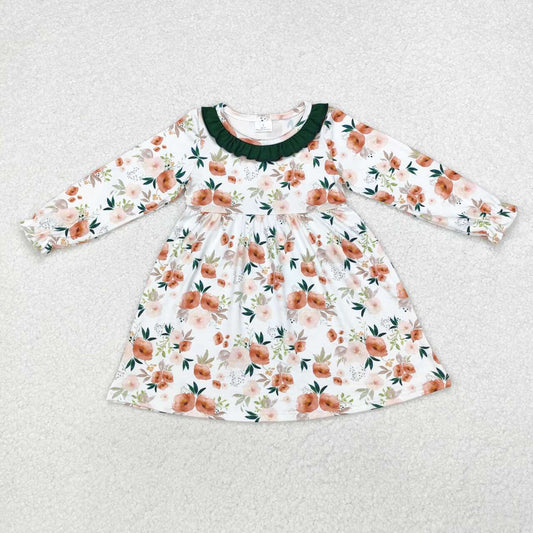 wholesale kids girls flower print fall winter dress