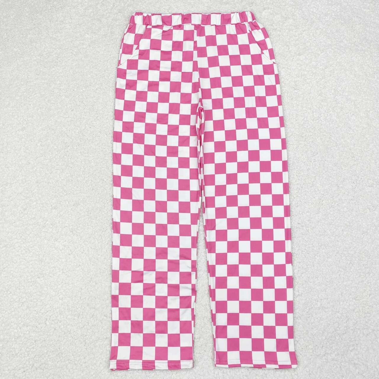 Adult women matching checkered pants