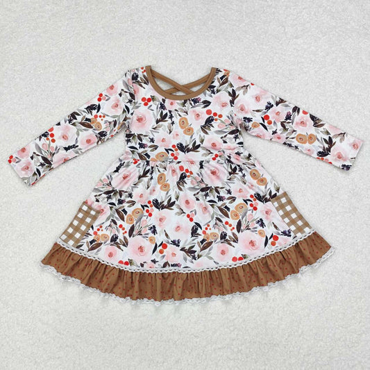 girls wholesale fall winter floral dress