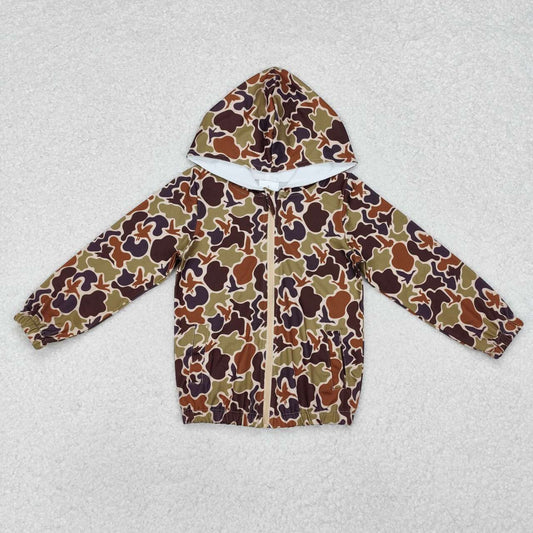 infant baby boy mallard duck camo long sleeve hoodie top