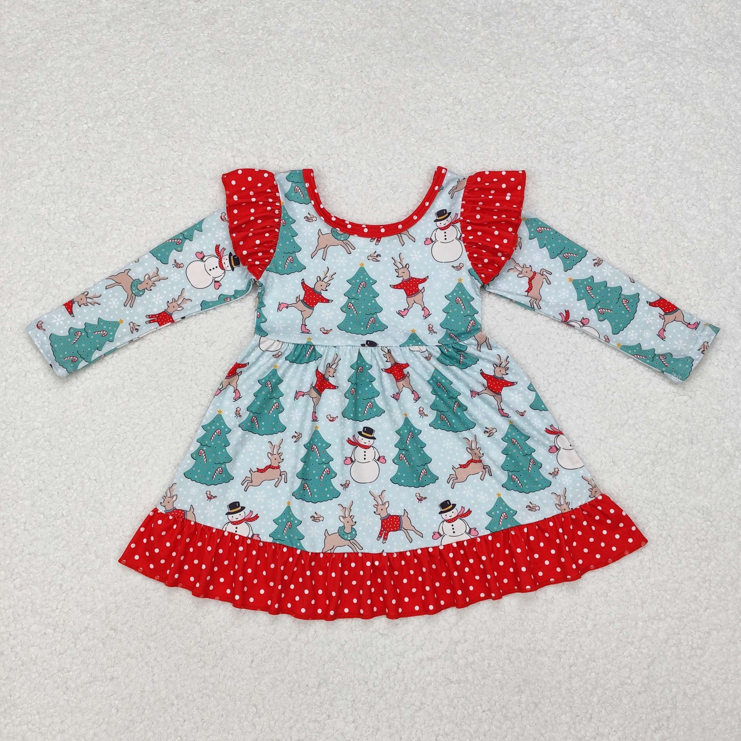 Toddle baby girl Christmas tree reindeer dress