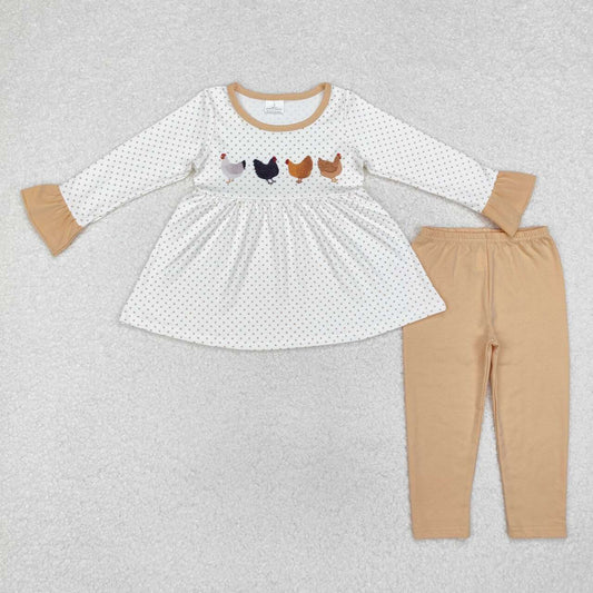 Toddle baby girl farm chicken boutique fall winter clothes