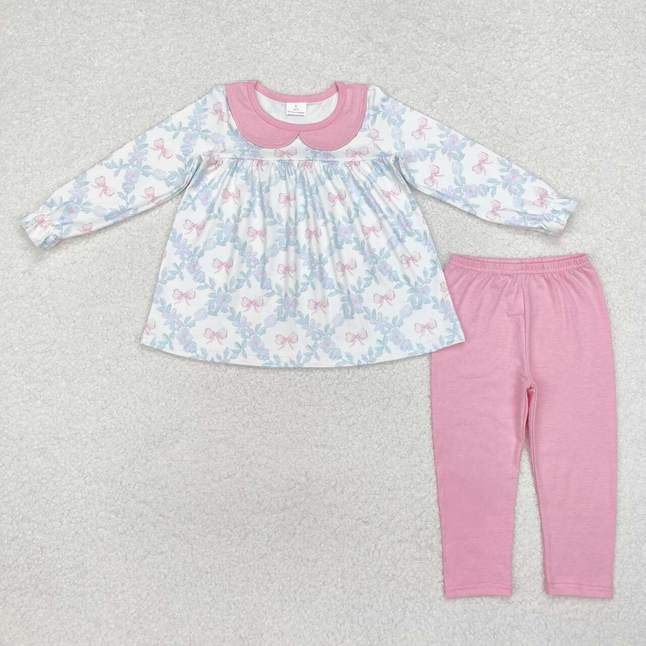 Best sister floral print baby girls spring fall matching clothes