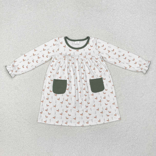 wholesale baby girl mallard duck long sleeve dress