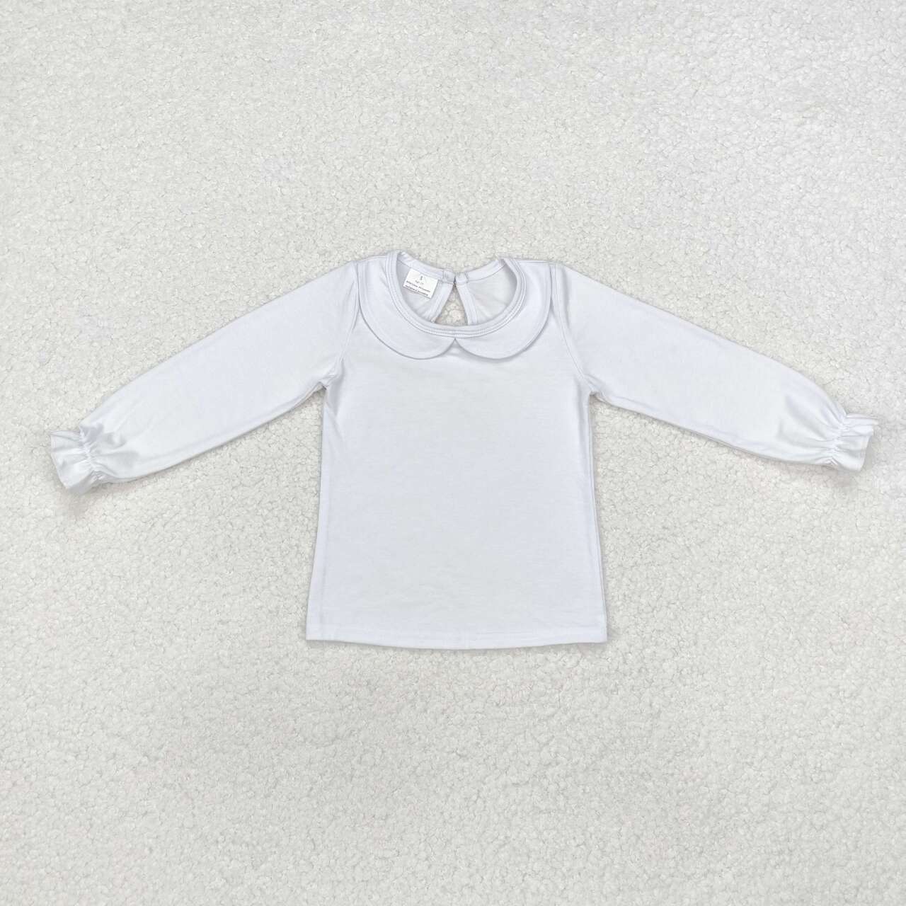 toddle baby girls long sleeve white boutique top