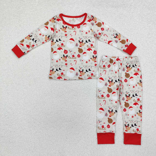 baby boy christmas reindeer matching bamboo clothes