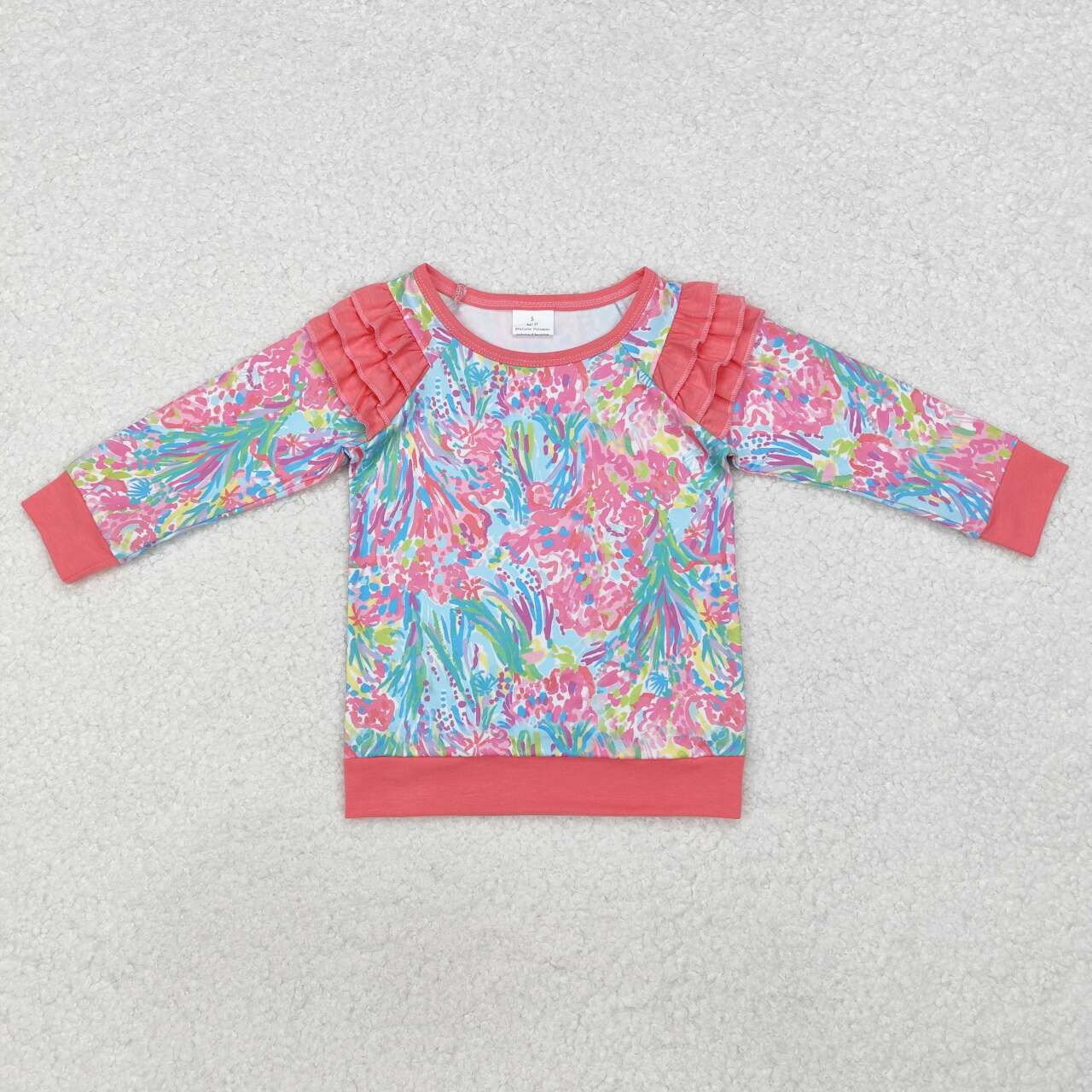 Pink seaweed baby girls long sleeve top