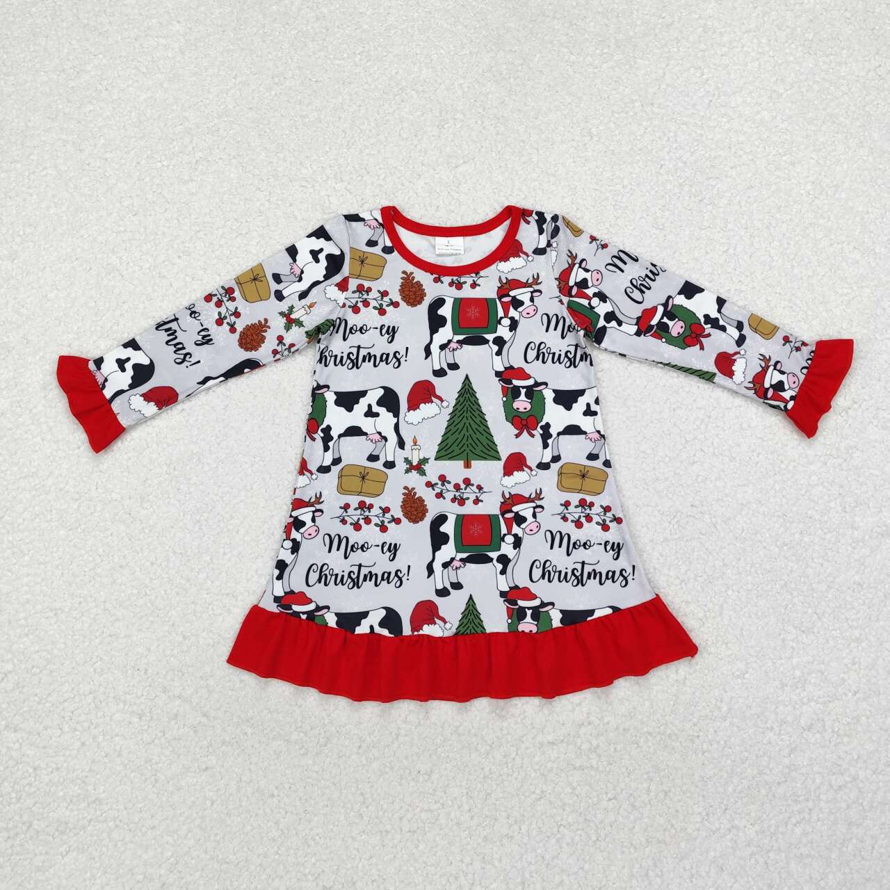 wholesale girls christmas moody long sleeve dress