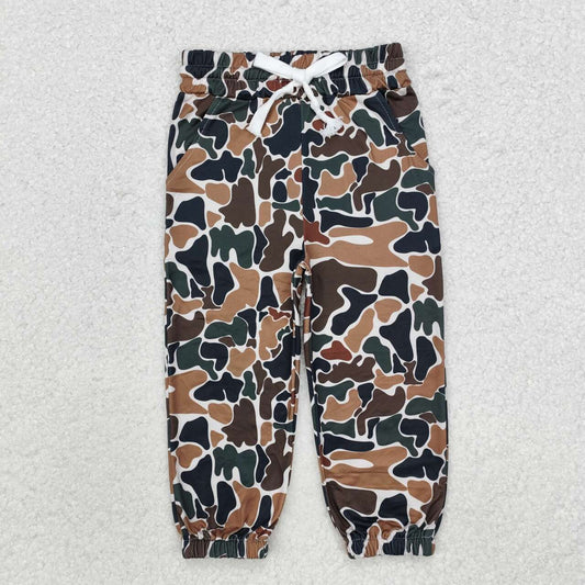 toddle baby boy dark green camo milk silk pants