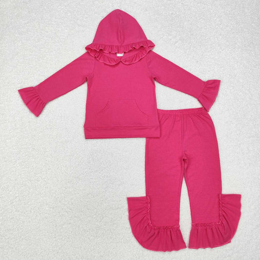 Toddle baby girls hot pink tunic top matching ruffle pants boutique fall winter clothes