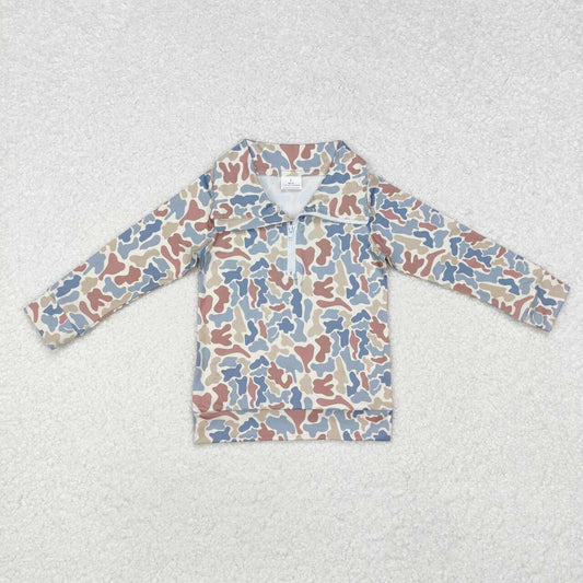 Infant baby boy long sleeve camo pullover