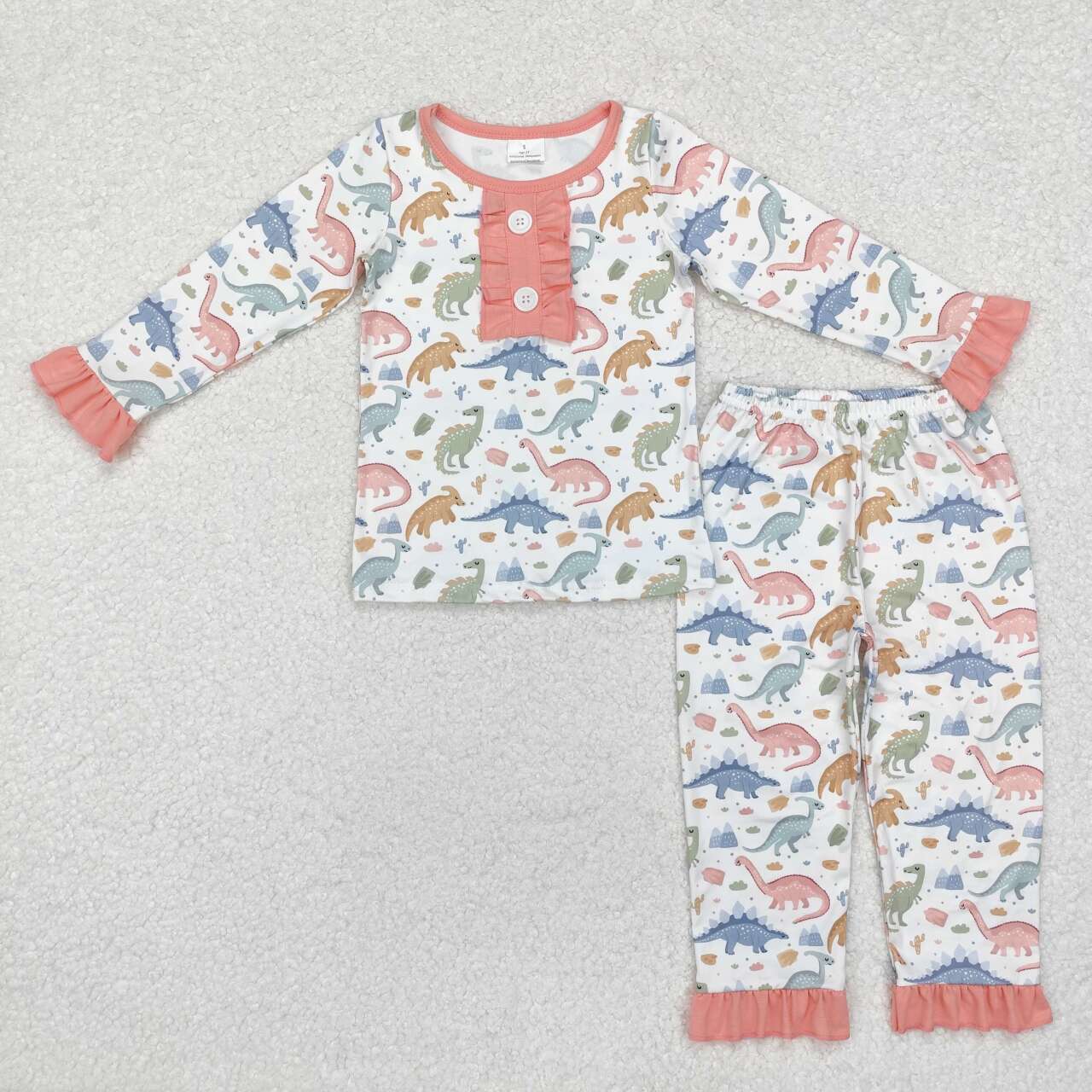 Cowgirl dinosaur long sleeve matching outfit