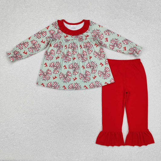 baby girl Christmas tree cake bow tunic top matching pants fall winter clothes