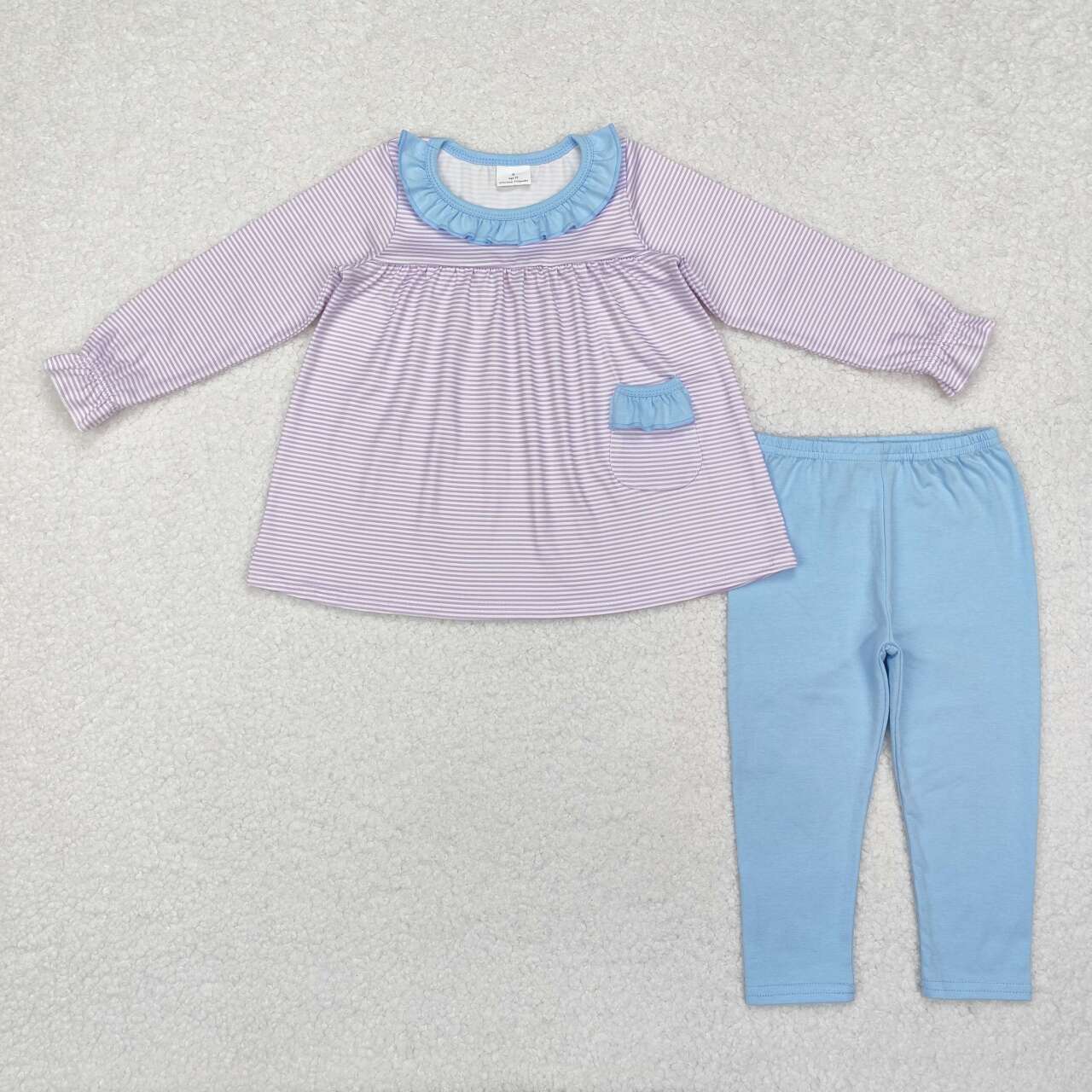 baby girl lavender stripes tunic top matching leggings boutique fall winter clothes