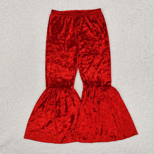 red velvet pants