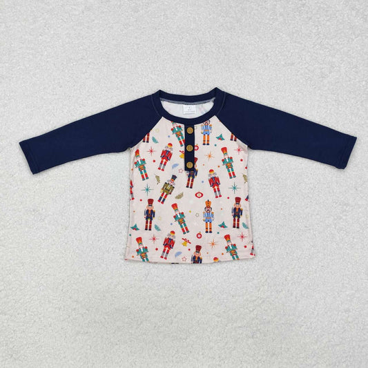 Christmas soldier baby boy long sleeve top