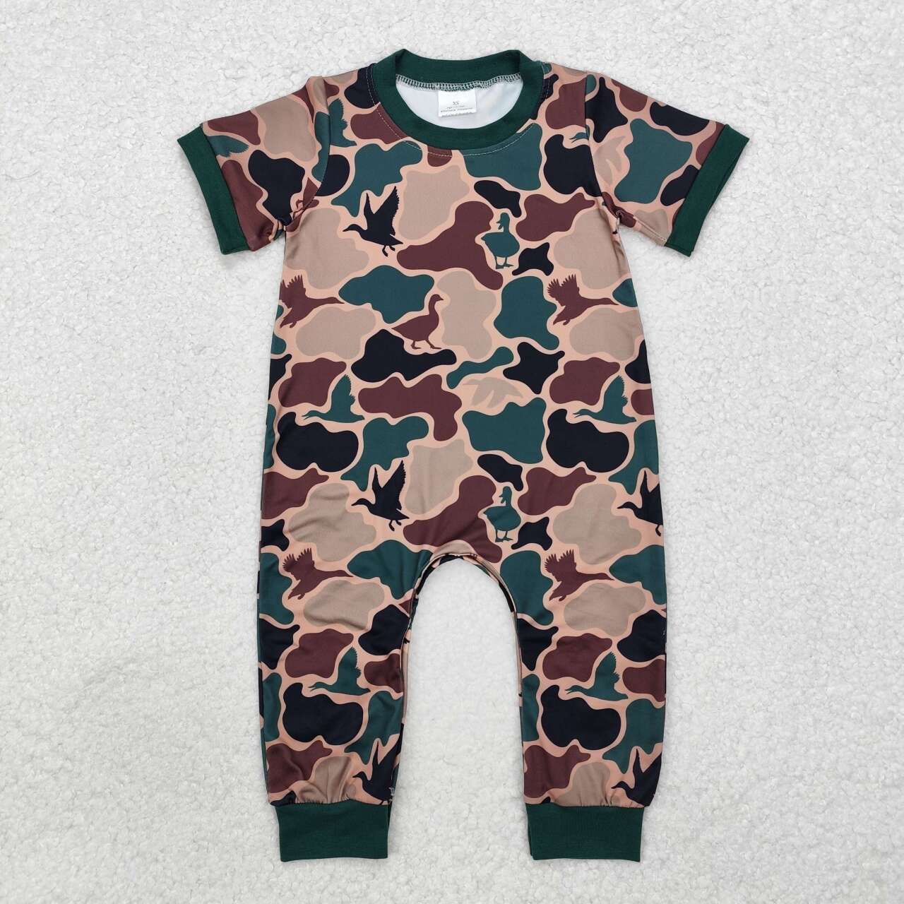 baby boy mallard duck camo romper