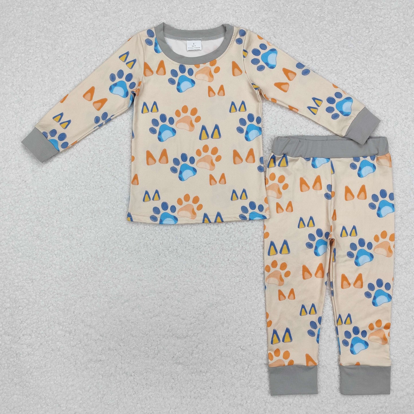 Wholesale price blue cartoon dog paw design outfit