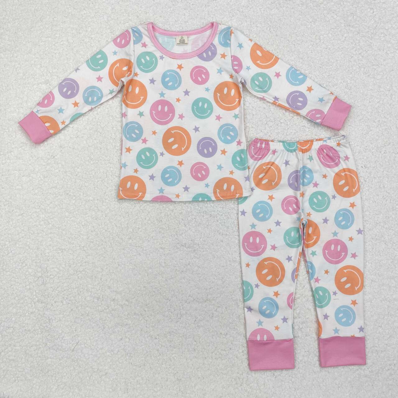 Wholesale spring fall pajama set kids bamboo clothing set