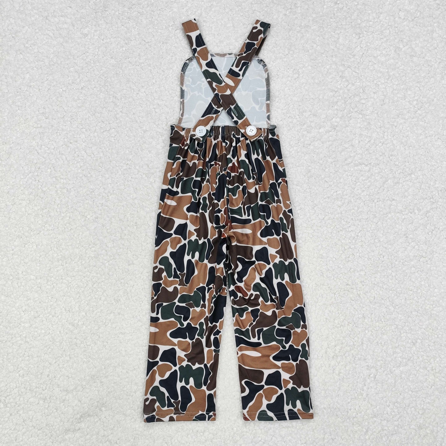 Wholesale kids clothes infant baby boy green camo jumpsuit