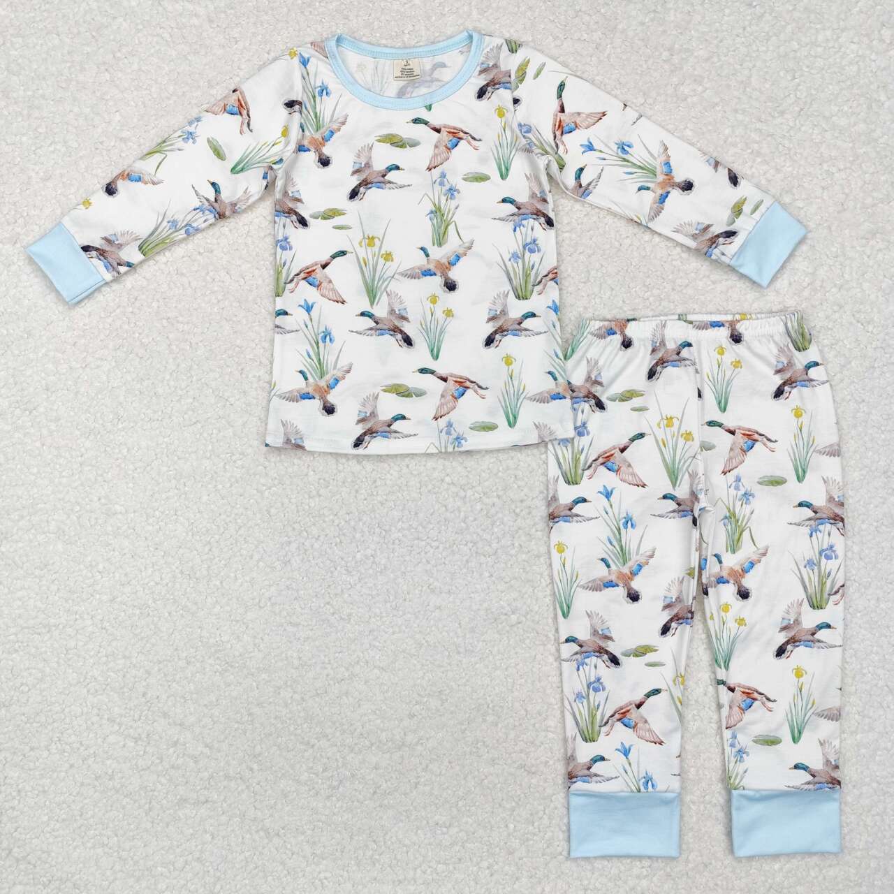 Mallard duck baby boy matching bamboo outfit