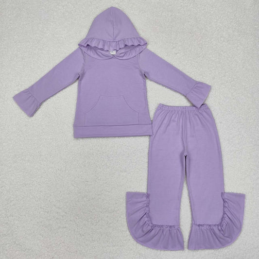 Toddle baby girls lavender tunic top matching ruffle pants boutique fall winter clothes