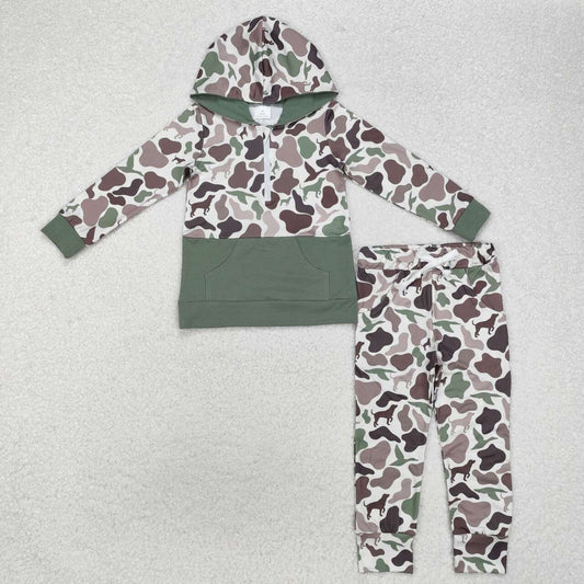 Mallard duck hunting dog fall season camo outfit